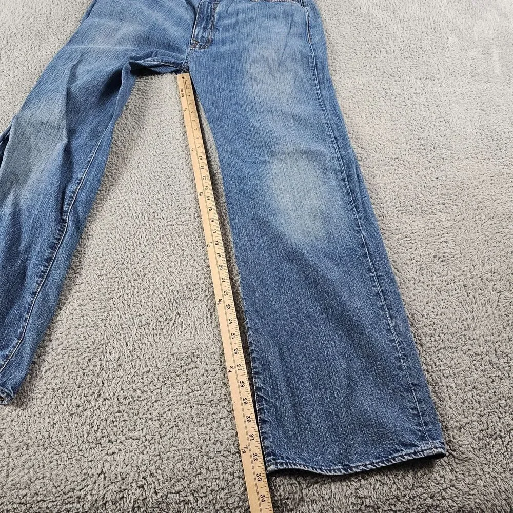 Ralph Lauren Jeans Mens 38x33 Blue Thompson Relaxed Loose Straight Distressed